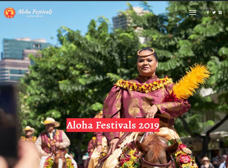 Aloha Festivals website project